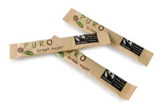 Puro cukier w paluszkach brązowy 1000 x 3g Fairtrade, opakowanie porcjowane